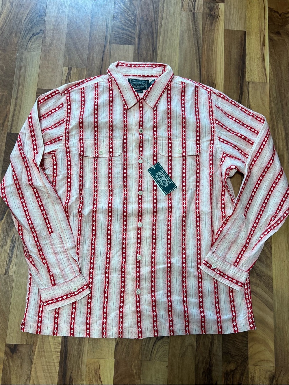 Classic Red & White Striped Casual Button-Down Shirt